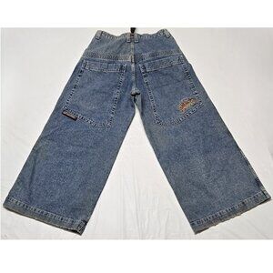 Vintage late-90s JNCO Burner jeans with a true wide-leg